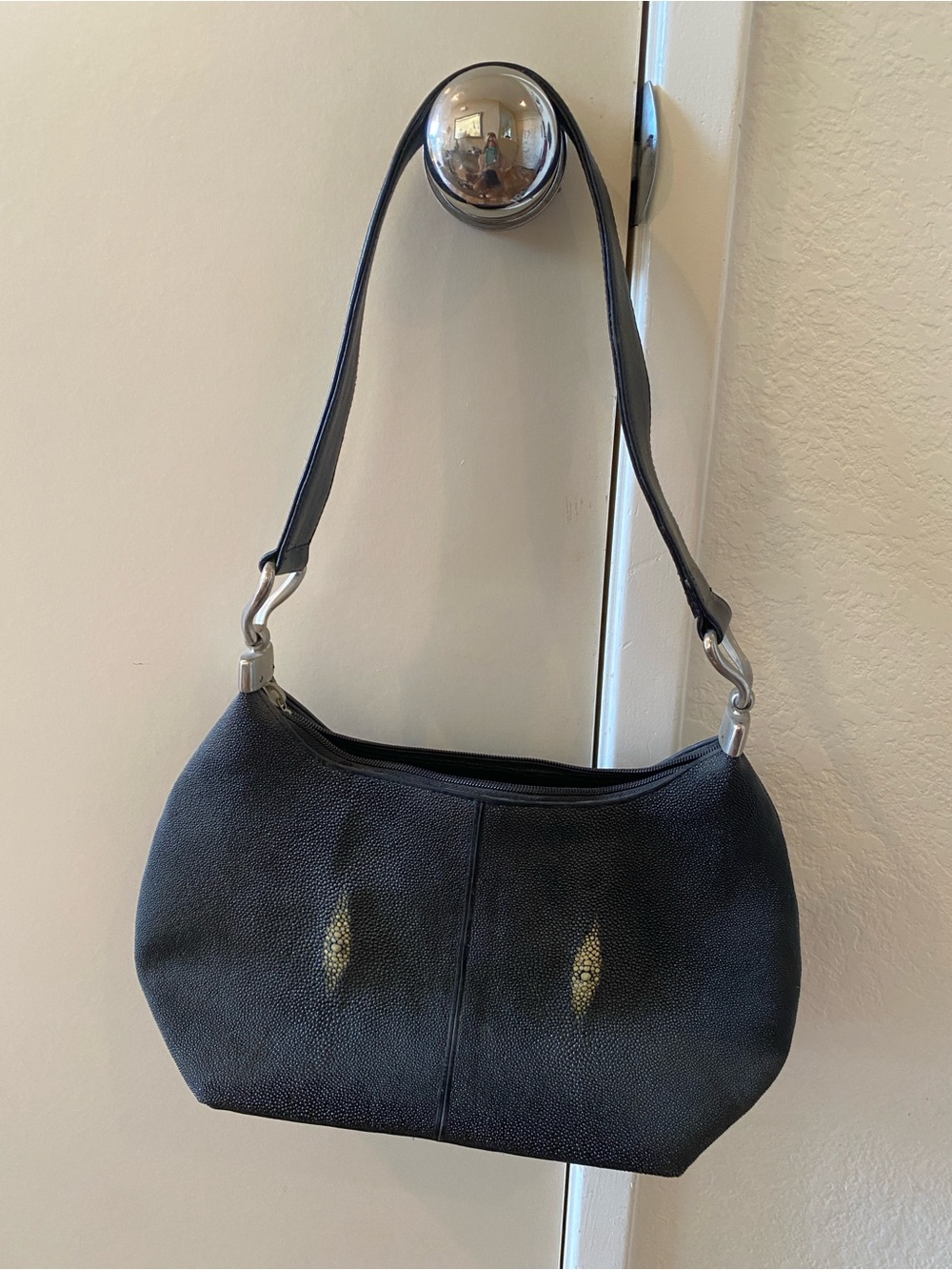 Vintage Genuine Stingray Leather Handbag & Wallet Set